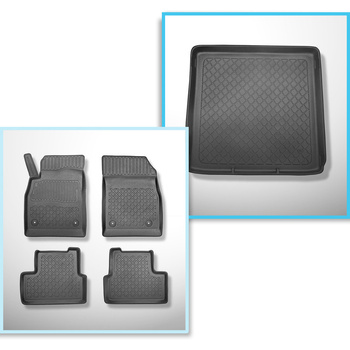 Conjunto de alfombrilla para maletero y alfombrillas para el interior del coche 