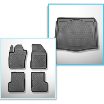 Conjunto de alfombrilla para maletero y alfombrillas para el interior del coche 