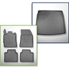 Conjunto de alfombrilla para maletero y alfombrillas para el interior del coche TPE para: Peugeot 408 Plug-in Hybrid SUV (10.2022-....) - también para Plug-in Hybrid