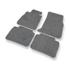 Alfombrillas de Velour adecuadas para BMW 4 F32, F36 Coupé, Gran Coupé (2014-2021) - alfombras para coche - Premium color gris