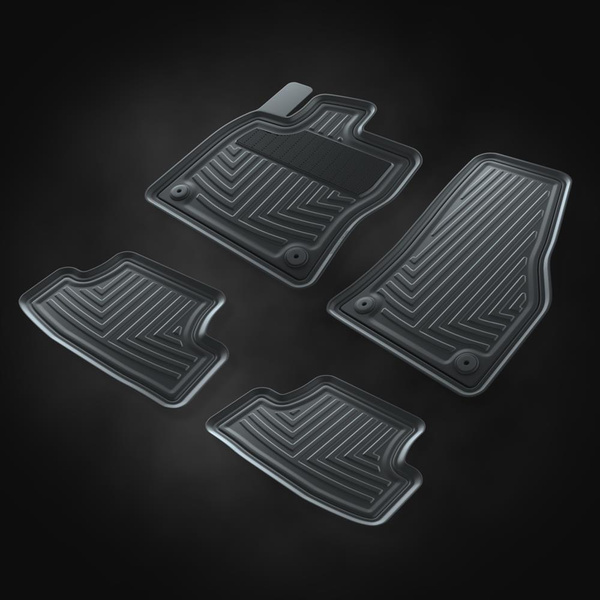 Alfombrillas de goma adecuadas para Audi A3 8Y Sportback (2020-....) - alfombras para coche - negro - 4 unidades