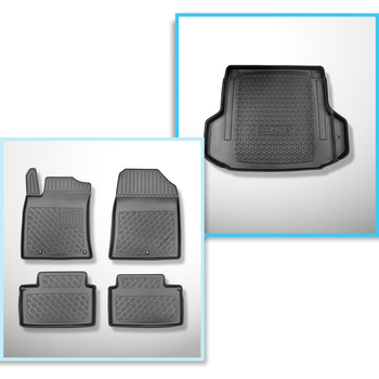 Conjunto de alfombrilla para maletero y alfombrillas para el interior del coche 
