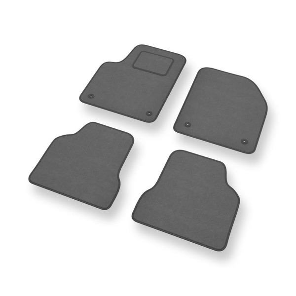 Alfombrillas de Velour adecuadas para Jeep Cherokee V SUV (2014-2020) - alfombras para coche - Premium color gris