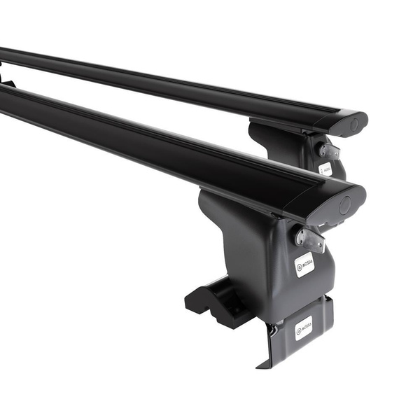 Portaequipajes de techo adecuadas para Kia Spectra Berlina (2004-2009) - baca negra para coche - barras para techo de coche - sin puntos de montaje - aluminio