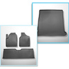 Conjunto de alfombrilla para maletero y alfombrillas para el interior del coche TPE PREMIUM para: Volkswagen Sharan I Furgonetaeta (1995-08.2010) - 5/7 plazas; 3a fila de asientos removida