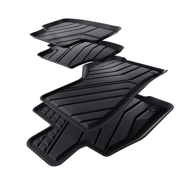 Alfombrillas de TPE adecuadas para Volkswagen Golf VIII mHEV Hatchback (2024-....) - con transmisión automática - alfombras para coche