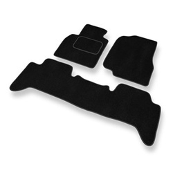 Alfombrillas de Velour adecuadas para Toyota Land Cruiser J100 SUV (1998-2007) - alfombras para coche - Premium color negro