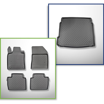 Conjunto de alfombrilla para maletero y alfombrillas para el interior del coche 