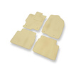 Alfombrillas de Velour adecuadas para Mazda 6 II Familiar, Liftback, Berlina (2007-2012) - alfombras para coche - Premium color beige