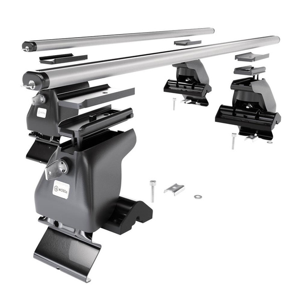 Portaequipajes de techo adecuadas para Nissan Almera mk II Berlina (2000-2006) - baca plata para coche - barras para techo de coche - sin puntos de montaje - aluminio