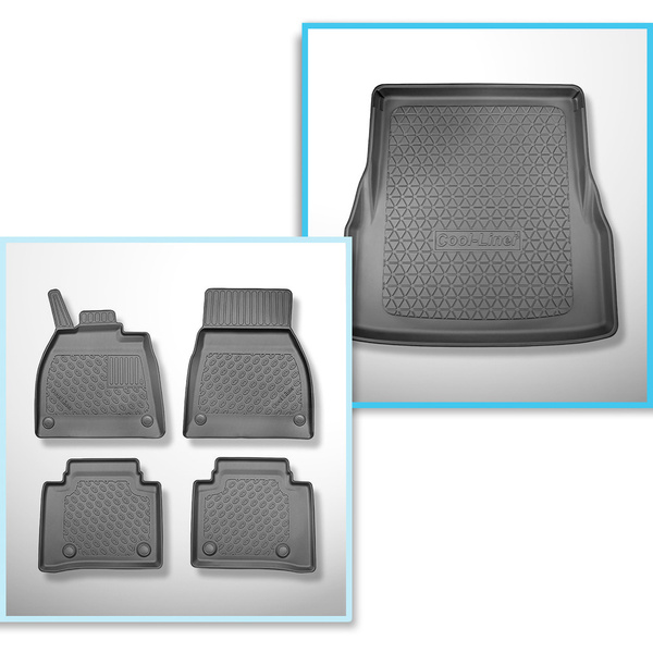 Conjunto de alfombrilla para maletero y alfombrillas para el interior del coche TPE para: Mercedes-Benz EQS V297 Berlina (09.2021-....)