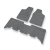 Alfombrillas de Velour adecuadas para Opel Frontera A, B SUV (1992-2004) - alfombras para coche - Premium color gris