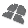 Alfombrillas de Velour adecuadas para Opel Agila A Hatchback (2000-2007) - alfombras para coche - Premium color gris