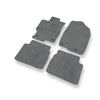 Alfombrillas de Velour adecuadas para Mazda 6 II Familiar, Liftback, Berlina (2007-2012) - alfombras para coche - Premium color gris