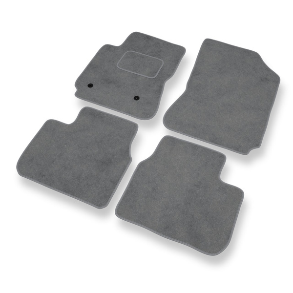 Alfombrillas de Velour adecuadas para Citroen C4 Cactus I Crossover (2014-2021) - alfombras para coche - Premium color gris
