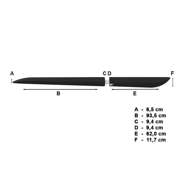Protectores laterales negros para el coche Toyota Rav4 SUV (2011-2012)