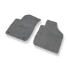 Alfombrillas de Velour adecuadas para Kia Rio I Familiar, Berlina (2000-2005) - alfombras para coche - Premium color gris