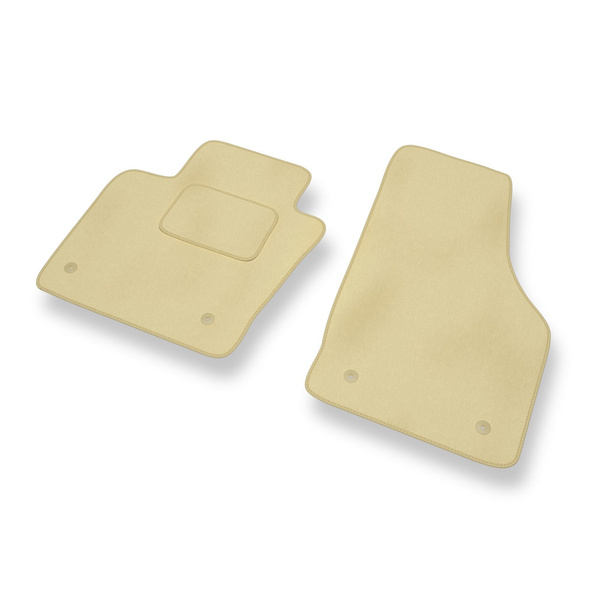 Alfombrillas de Velour adecuadas para Audi Q3 I 8U SUV (2011-2018) - alfombras para coche - Premium color beige