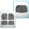 Conjunto de alfombrilla para maletero y alfombrillas para el interior del coche TPE para: Mazda 2 IV Hybrid Hatchback (03.2022-....) - maletero inferior; para coches sin doble suelo en el maletero