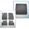 Conjunto de alfombrilla para maletero y alfombrillas para el interior del coche TPE para: Opel Astra J Sports Tourer (09.2010-03.2016)