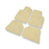 Alfombrillas de Velour adecuadas para Renault Megane I Coupé, Sport Tourer, Hatchback, Cabrio, Berlina (1995-2002) - alfombras para coche - Premium color beige