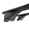 Portaequipajes de techo adecuadas para Skoda Enyaq iV SUV (2021-....) - baca negra para coche - barras para techo de coche - railing integrado - aluminio