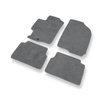Alfombrillas de Velour adecuadas para Mazda 6 I Familiar, Liftback, Berlina (2002-2008) - alfombras para coche - Premium color gris