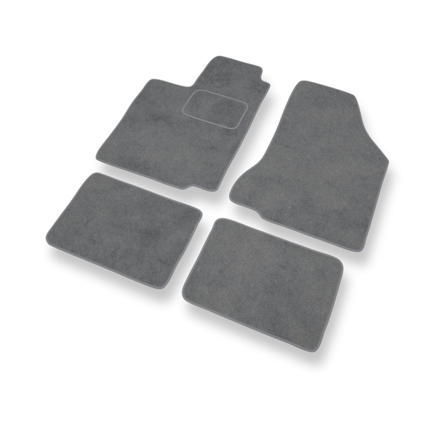 Alfombrillas de Velour adecuadas para Seat Ibiza II Hatchback (1993-2002) - alfombras para coche - Premium color gris