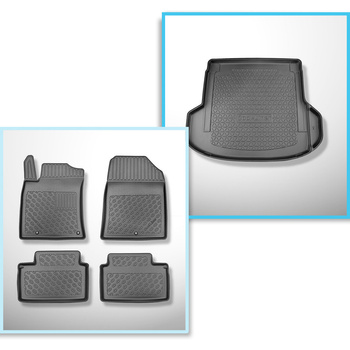 Conjunto de alfombrilla para maletero y alfombrillas para el interior del coche 