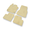Alfombrillas de Velour adecuadas para Smart Forfour II Hatchback (2014-2023) - alfombras para coche - Premium color beige