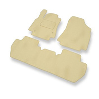 Alfombrillas de Velour adecuadas para Citroen Berlingo II (2008-2018) - alfombras para coche - Premium color beige