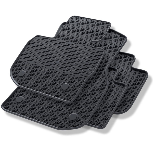 Alfombrillas de goma adecuadas para BMW X4 G02 SUV (2018-....) - alfombras para coche - negro - 4 unidades
