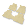 Alfombrillas de Velour adecuadas para Honda CR-V I SUV (1995-2001) - alfombras para coche - Premium color beige