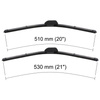 Escobillas limpiaparabrisas para la luna delantera para Volkswagen New Beetle Hatchback, Cabrio (01.1998-12.2010) - escobillas plana