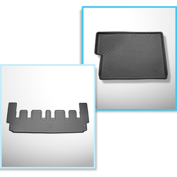 Conjunto de alfombrilla para maletero y alfombrillas para el interior del coche 