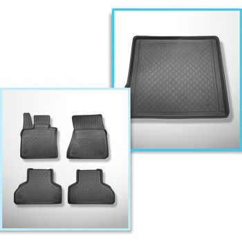 Conjunto de alfombrilla para maletero y alfombrillas para el interior del coche 