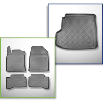 Conjunto de alfombrilla para maletero y alfombrillas para el interior del coche 
