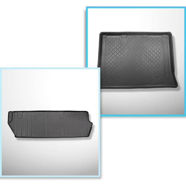 Conjunto de alfombrilla para maletero y alfombrillas para el interior del coche TPE para: Mercedes-Benz Vito W447 Tourer (10.2014-....) - tras la tercera fila de asientos; versión Extra larga (Extra Long) (distancia entre ejes 3430 mm; longitud del vehícu