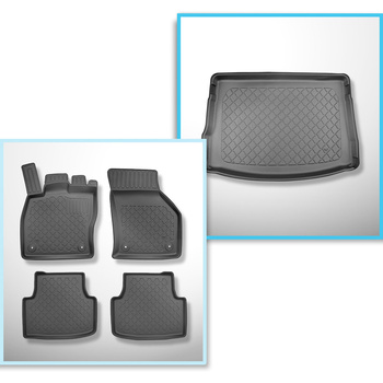 Conjunto de alfombrilla para maletero y alfombrillas para el interior del coche 