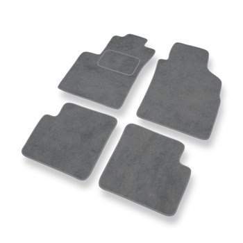 Alfombrillas de Velour adecuadas para Lancia Ypsilon IV (2011-....) - alfombras para coche - Premium color gris