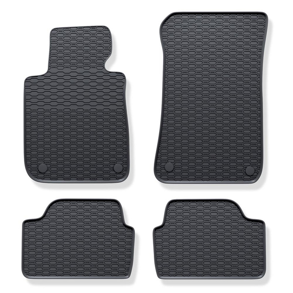 Alfombrillas de goma adecuadas para BMW X1 E84 Crossover (2009-2015) - alfombras para coche - negro - 4 unidades