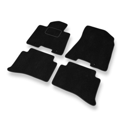 Alfombrillas de Velour adecuadas para Hyundai Tucson III SUV (2015-2020) - alfombras para coche - Premium color negro