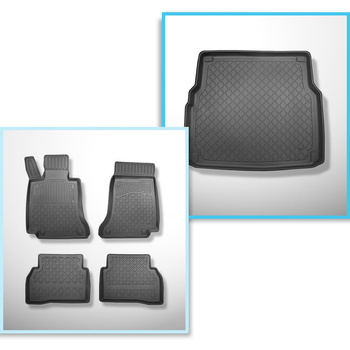 Conjunto de alfombrilla para maletero y alfombrillas para el interior del coche 