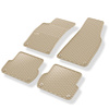Alfombrillas de goma adecuadas para Audi A4 B7 Avant, Cabrio, Berlina (2004-2009) - alfombras para coche - beige - 4 unidades