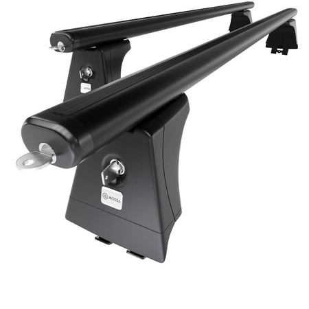 Portaequipajes de techo adecuadas para Renault Scenic mk II Monovolumen (2003-2008) - baca negra para coche - barras para techo de coche - puntos de montaje - aluminio