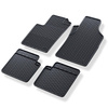 Alfombrillas de goma adecuadas para Fiat Panda II Hatchback (2003-2012) - alfombras para coche - negro - 4 unidades