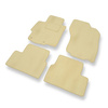 Alfombrillas de Velour adecuadas para Mitsubishi Lancer VIII Berlina, Sportback (2007-2016) - alfombras para coche - Premium color beige