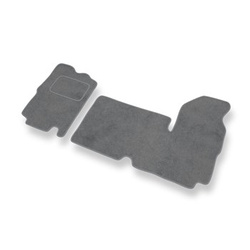 Alfombrillas de Velour adecuadas para Renault Master II Furgoneta (1997-2010) 3 plazas - alfombras para coche - Premium color gris