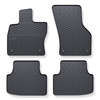 Alfombrillas de goma adecuadas para Skoda Octavia III Familiar, Liftback (2013-2020) - alfombras para coche - negro - 4 unidades