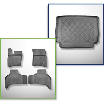 Conjunto de alfombrilla para maletero y alfombrillas para el interior del coche 